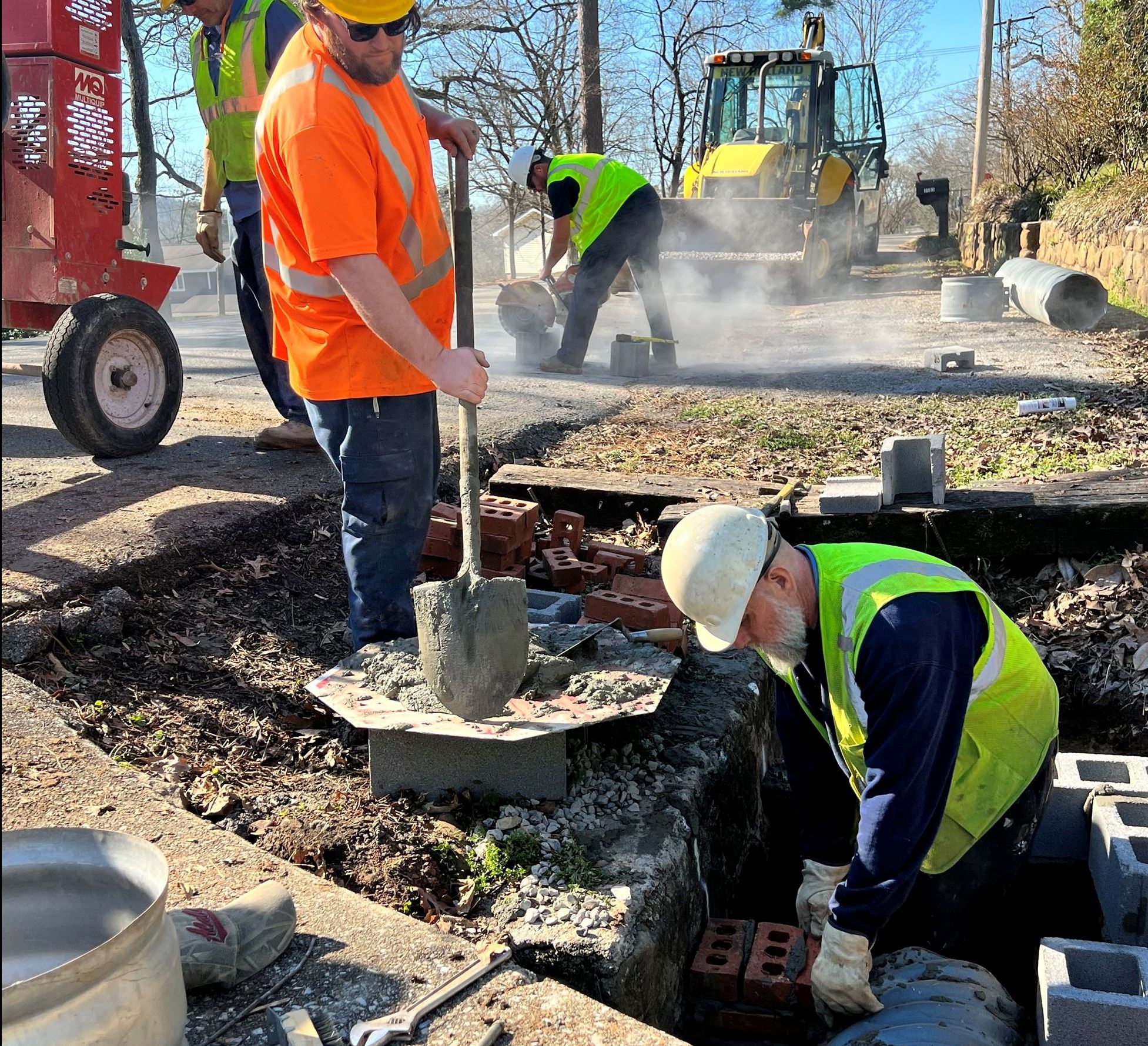 two men working in the street